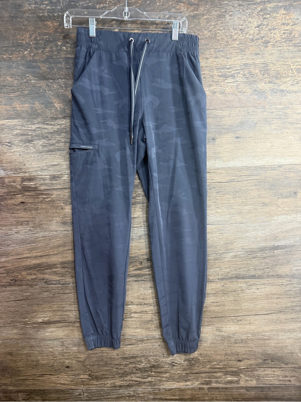 healing hands Charcoal Camo Women's Jogger Scrub Pants
